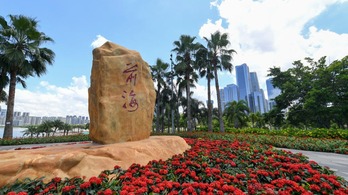 【国际锐评】中国的“关键一招”对世界有多重要？_fororder_在广东省深圳市前海拍摄的前海石（2025年03月17日摄）